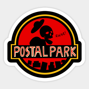 Postal Park (Jurassic Park USPS Mash Up) Sticker